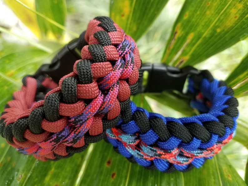 Custom Wide Paracord Bracelet Paracord Bracelet Modified Etsy