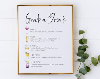 The Bar //// drinks list //// weddings //// copper //// copper wedding //// wedding signs
