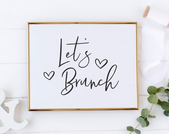Brunch With The Bridesmaids Party Sign Blush Gray and White Modern Simple Elegant Sign Printable Digital Download 1AB