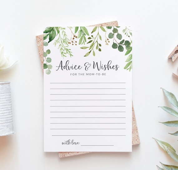 Etsy baby shower advice cards sale