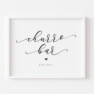 Churro Bar Sign - Wedding Churro Favors Sign - Churro Station Sign - Fiesta Party Decor - Fiesta Bridal Shower - Fiesta Birthday Party Sign