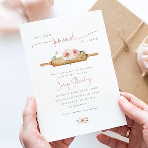 All You Knead is Love Bridal Shower Invitation - Baking Themed Bridal Shower Invite - Stock the Kitchen Bridal Shower Invitation Printable