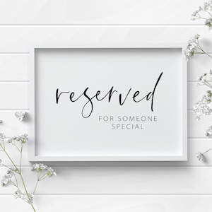 Reserviert für jemand Besonderen - Sitzplatz karten - Hochzeit Tischreservierung - Platzkarten ausdruckbar - Platzkarten ausdrucken