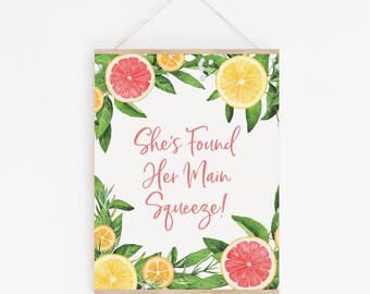 She's Found Her Main Squeeze - Citrus Bridal Shower Theme Decorations - Lemon Bridal Shower Decor - Bright Summer Bridal Shower Decor