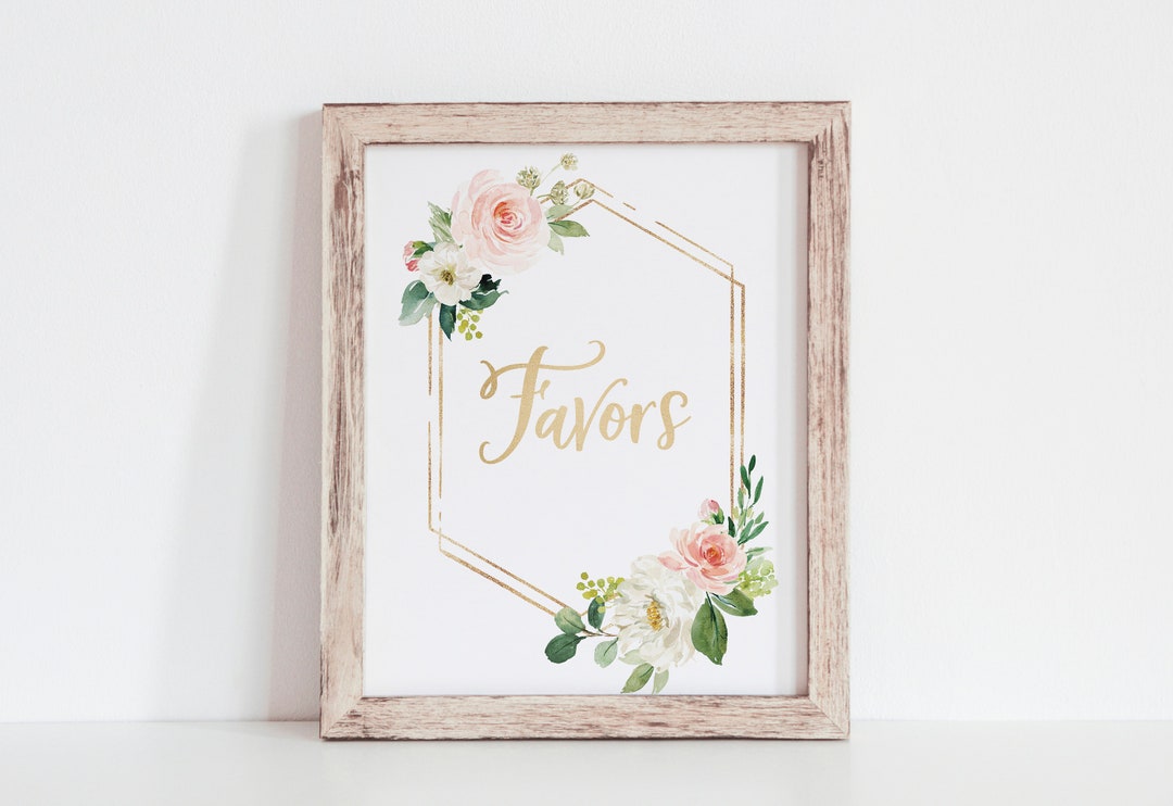Favors Sign Baby Shower Favors Printable Baby Girl Shower Etsy