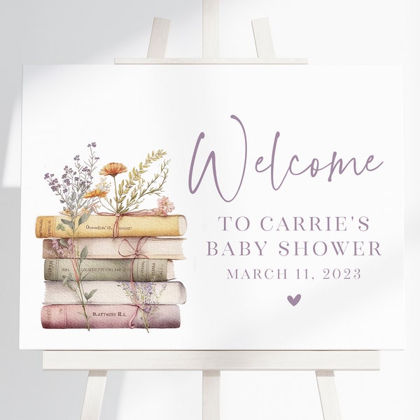 New Chapter Baby Shower Sign Etsy(01)