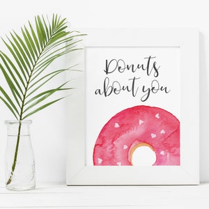 Donut Sign for Wedding - Donuts About You Sign - Donut Wedding Printable - Donut Bar Sign - Donut Bridal Shower Decor - Wedding Donut Bar