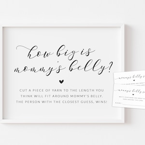 Quelle est la taille du ventre de maman - jeu de cartes et de signes pour baby shower - jeu de devinettes imprimable sur la taille du ventre de maman - jeu de devinettes sur la taille du ventre de la future maman