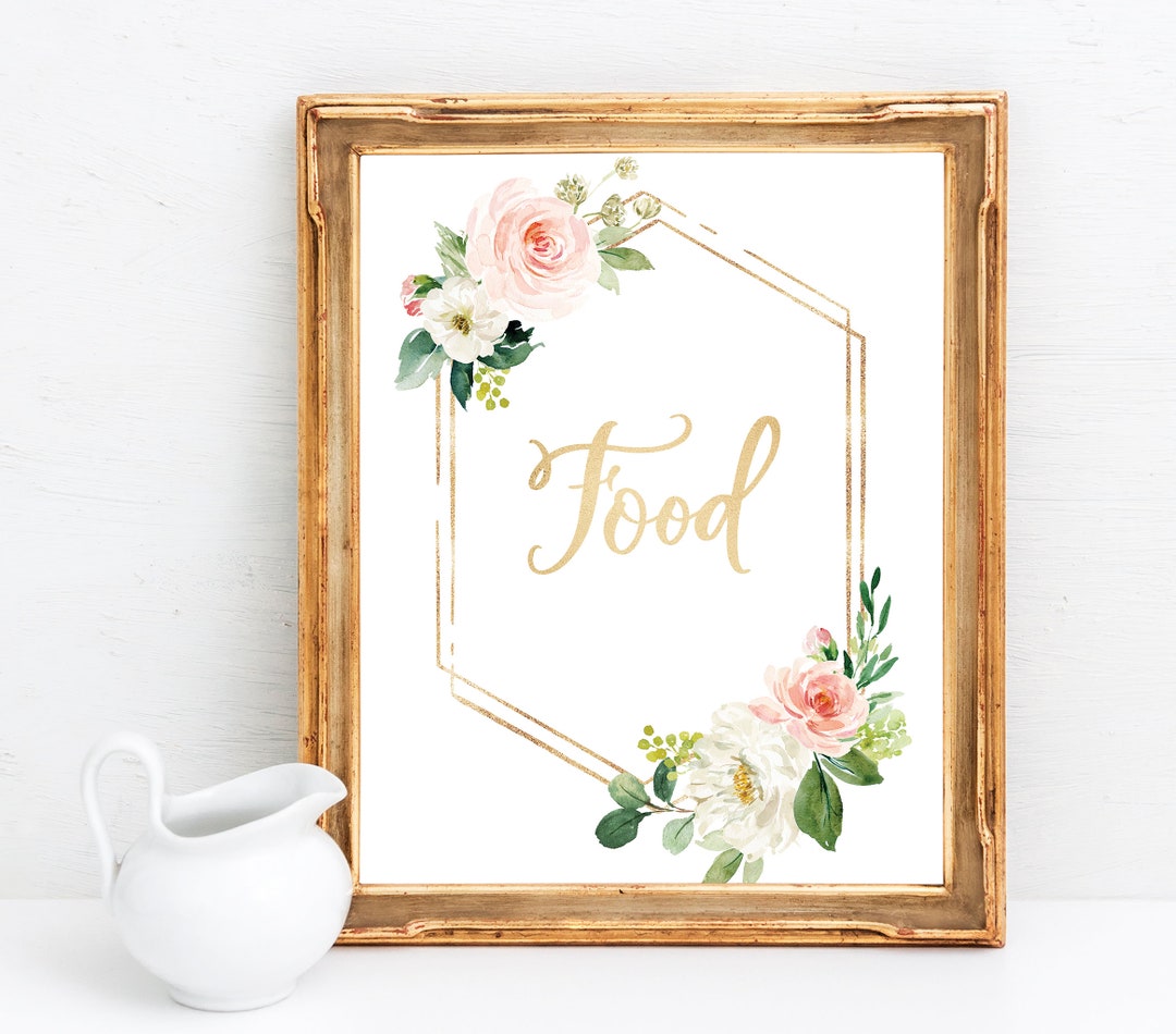 Baby Shower Food Signage Printable Food Sign for Baby Shower Pink Girly