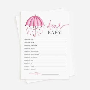 Querido bebé, bañado en amor. Tarjeta imprimible de 5 x 7. Mensaje para la barriguita. Baby Shower del día de San Valentín con Little Love. Tarjeta con deseos para el bebé.