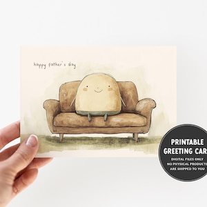 Tarjeta del Día del Padre para un Teleadicto / Tarjeta Imprimible para Papá / Feliz Día del Padre / Tarjetas Divertidas para Papá / Tarjeta del Día del Padre para tu Esposo / Tarjeta Extraña