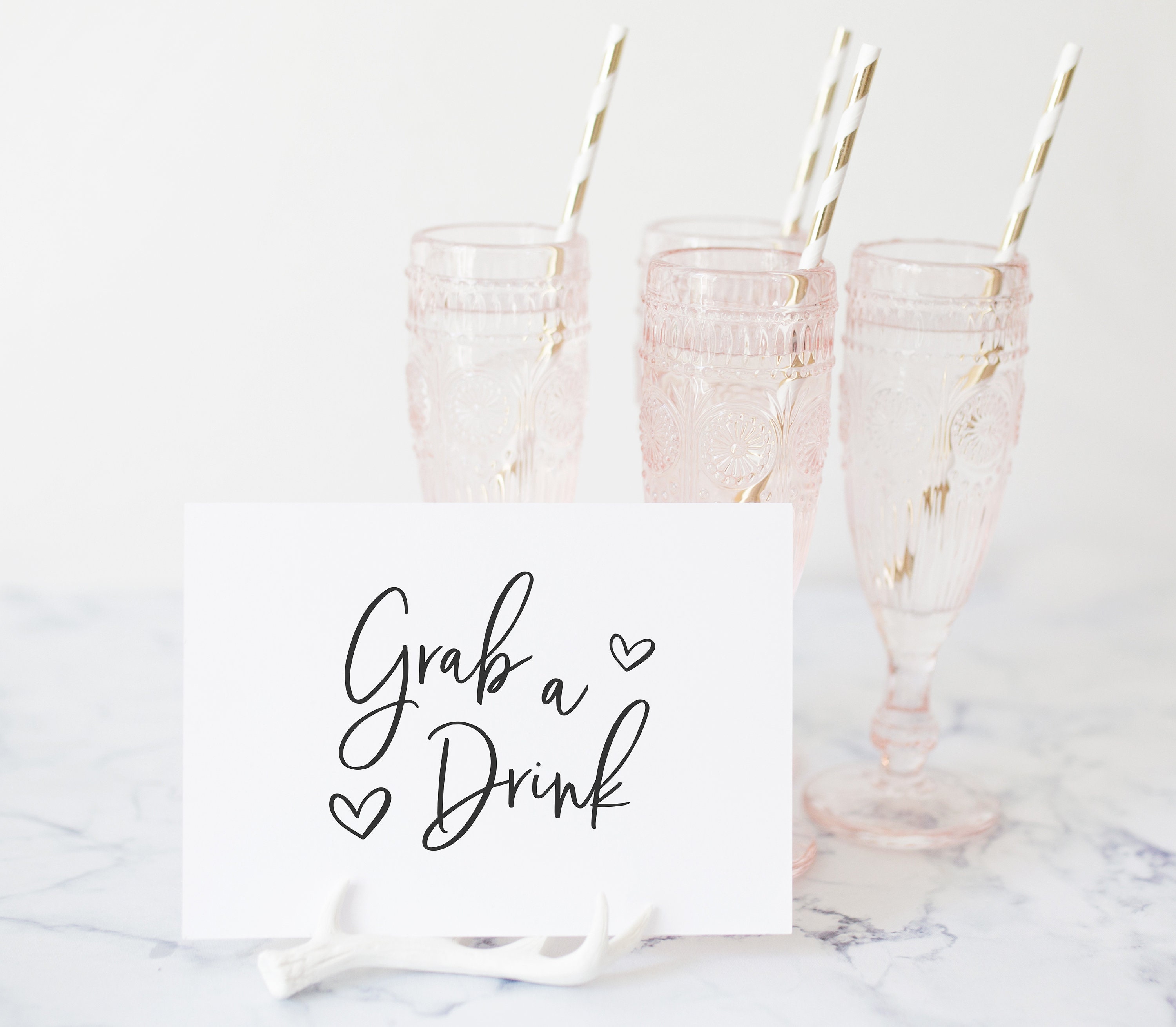 Grab a Drink Sign Complimentary Drinks Sign Wedding Drink Etsy