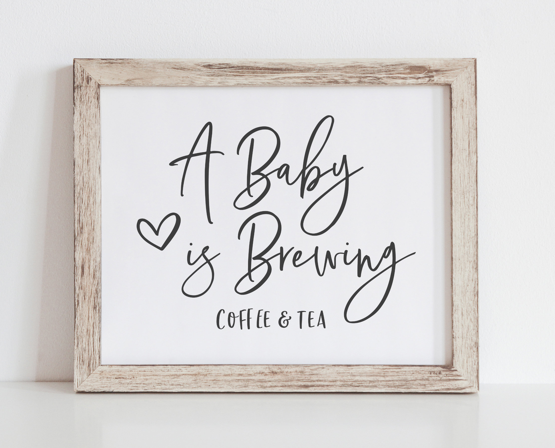 A Baby is Brewing Coffee and Tea Station Sign Coffee Bar Etsy