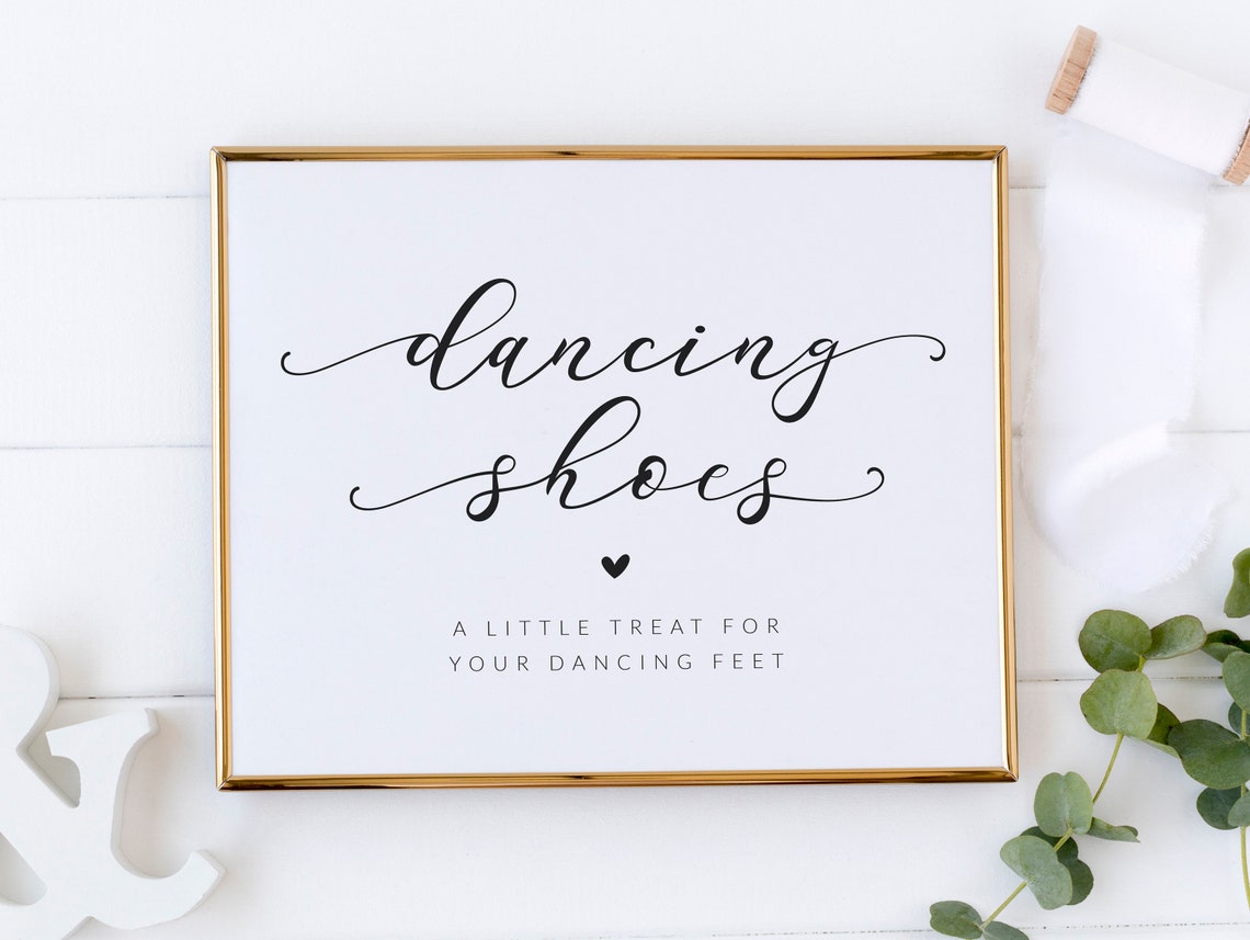 Wedding Dancing Shoes Sign A Little Treat for Your Dancing Etsy