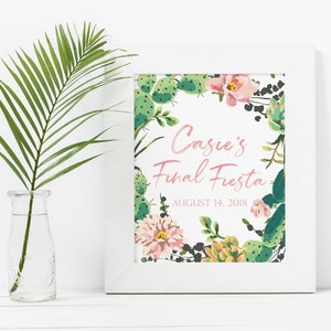 Final Fiesta Sign - Cactus Bridal Shower Sign - Fiesta Bachelorette Welcome Sign - Fiesta Party Decor - Cactus Bachelorette Party Decor