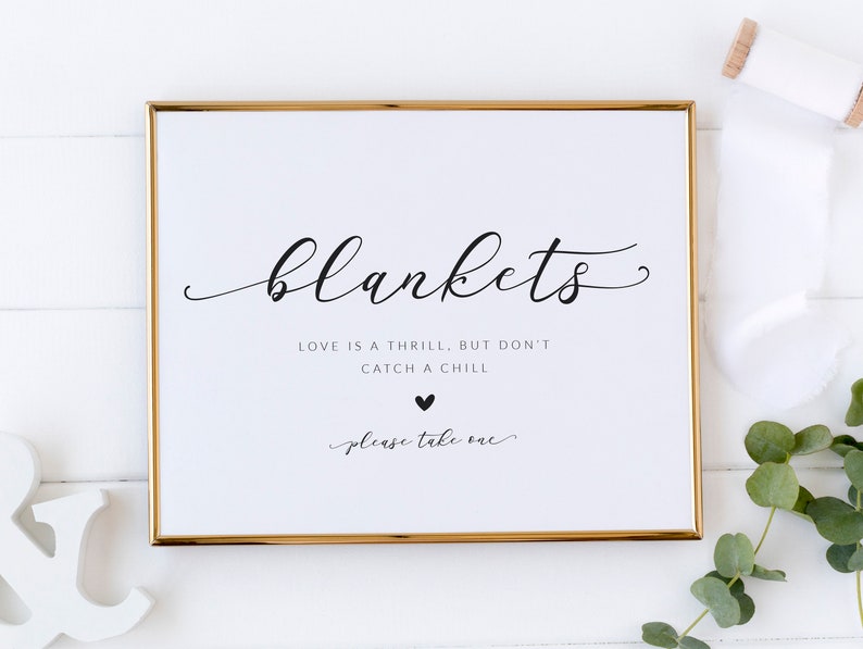 Wedding Blankets Sign Outdoor Wedding Ceremony Signage Etsy