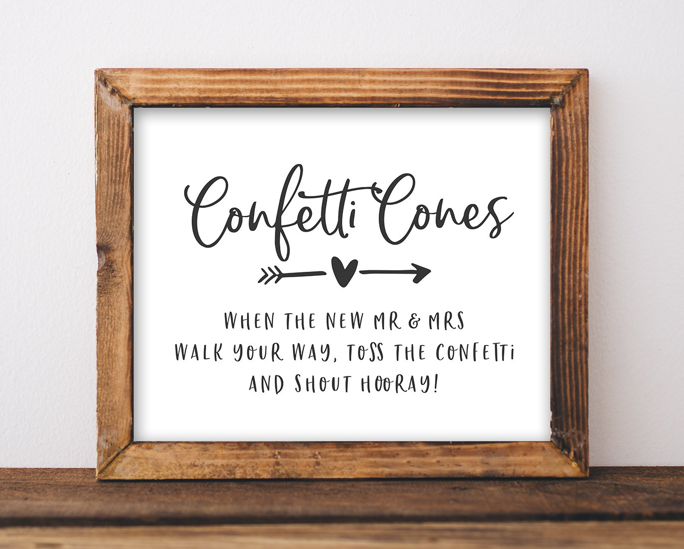 Confetti Cones Wedding Sign Confetti Sign for Wedding Etsy