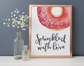 Sprinkled With Love Sign - Sprinkled With Love Decorations - Baby Sprinkle Decor - Donut Baby Shower - Donut Bar Sign - Donut Party Decor