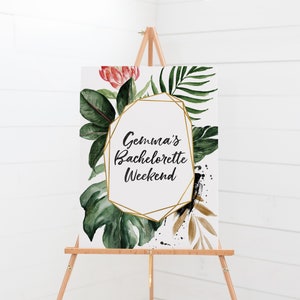 Beach Bachelorette Welcome Sign - Hen Weekend Party Sign - Tropical Bachelorette Decor - Beach Bach Decor - Bachelorette Weekend Welcome