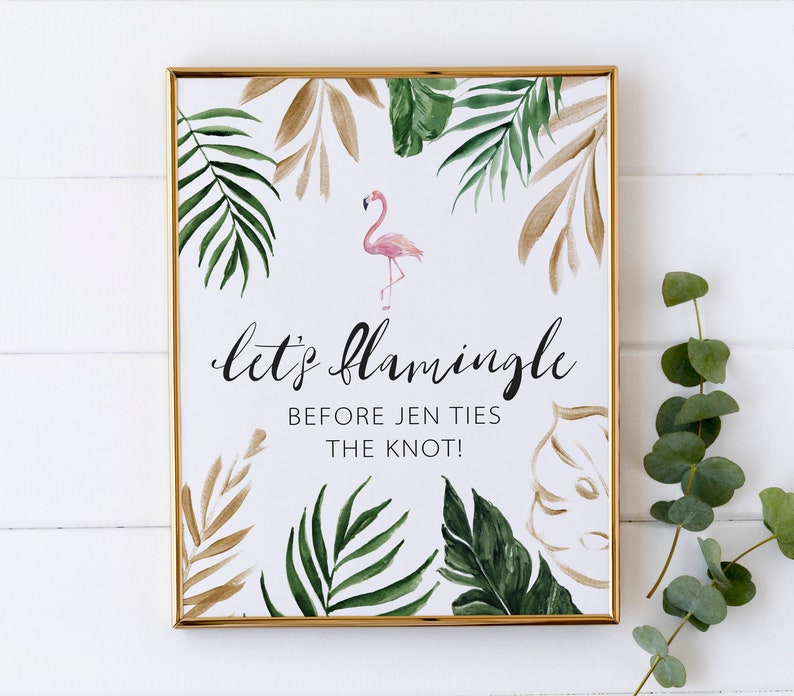 Let's Flamingle Bachelorette Welcome Poster Printable - Etsy