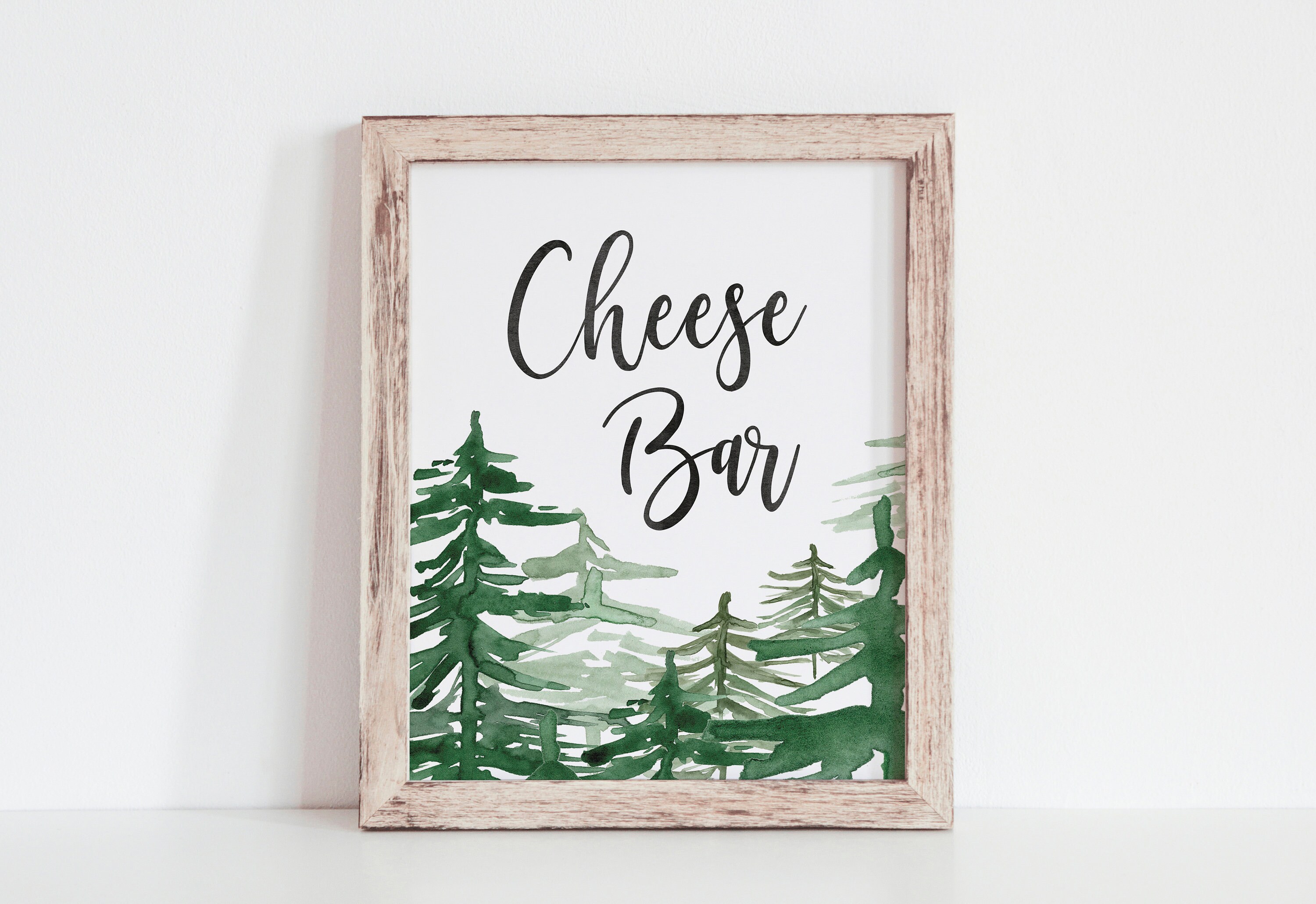 Cheese Bar Sign Wine Birthday Party Decor Food Bar Printable Winter Wedding Signage Winter Wine and Cheese Party Decorations