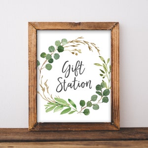 ギフト テーブル サイン - ギフト ステーション サイン - ギフト テーブル 印刷可能 - 緑のベビー シャワー デコレーション - 性別を問わないベビー シャワー - ベビー シャワー 印刷可能