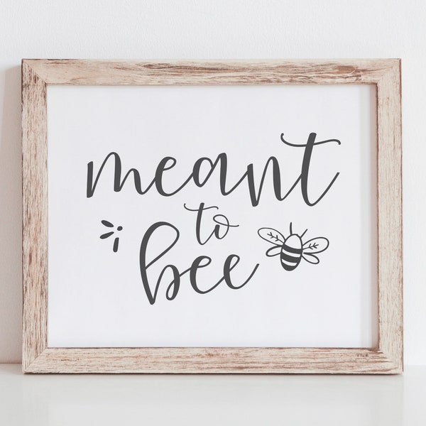 Meant To Bee Favor Sign - Honey Favors Printable - Honey Spoon Favors Sign - Beeswax Candle Favors Sign - Wedding Honey Favors Sign