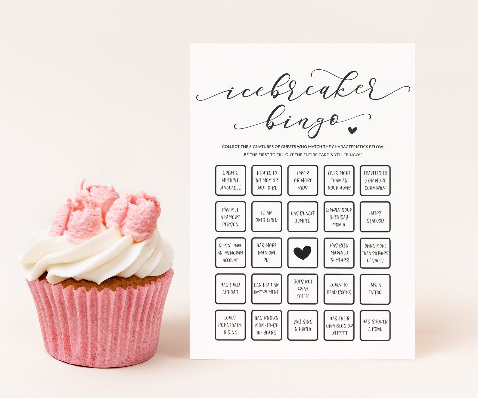 Icebreaker Bingo Game Printable Icebreaker Party Game Find | Etsy