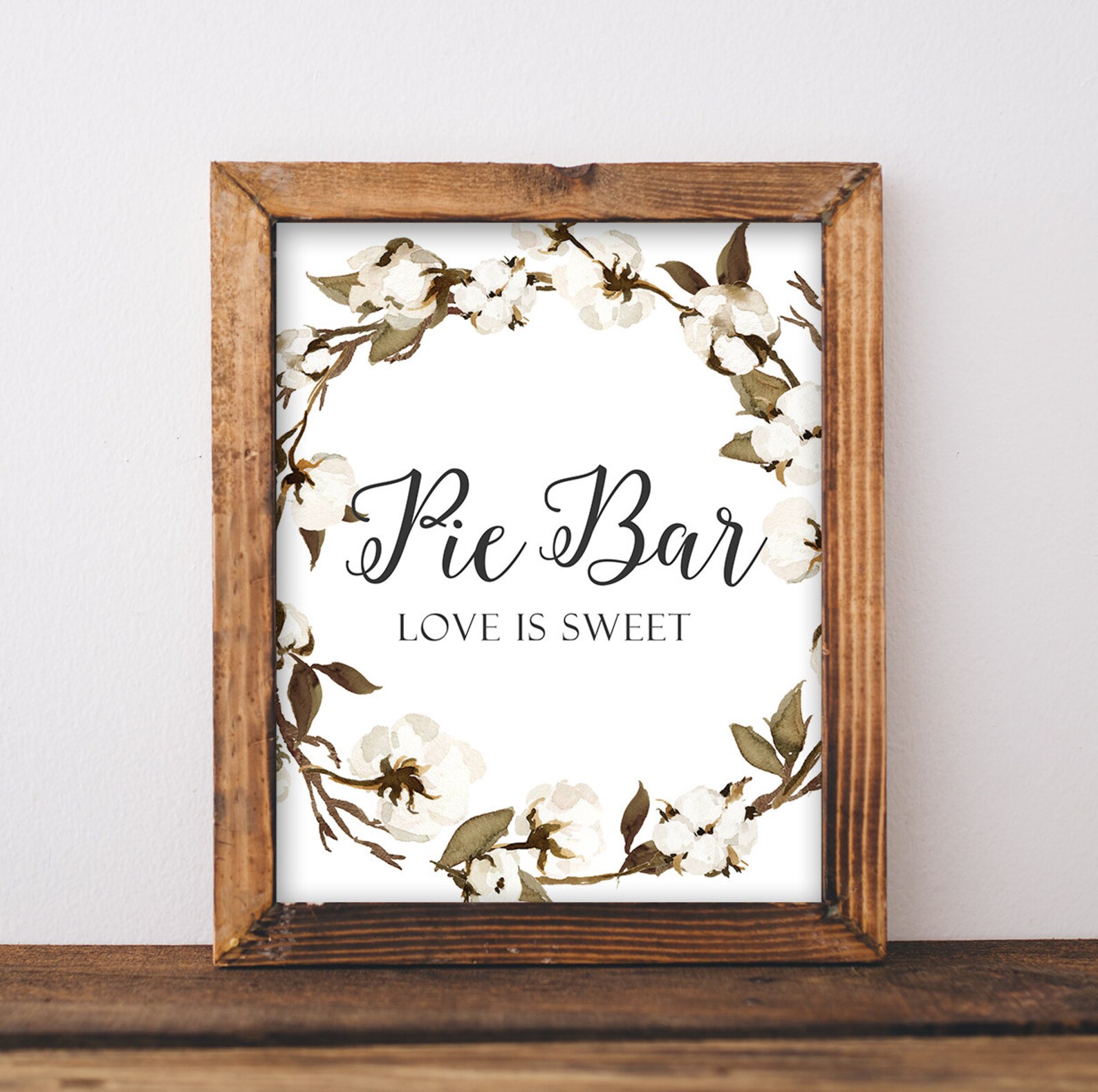 Pie Bar Sign Pie Bar Printable Wedding Pie Bar Love is Etsy