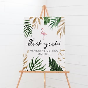 Flamingo Bachelorette Welcome Sign - Flock Yeah Sign - Flamingle Decor - Final Flamingo Bachelorette Theme - Flamingo Party Decorations