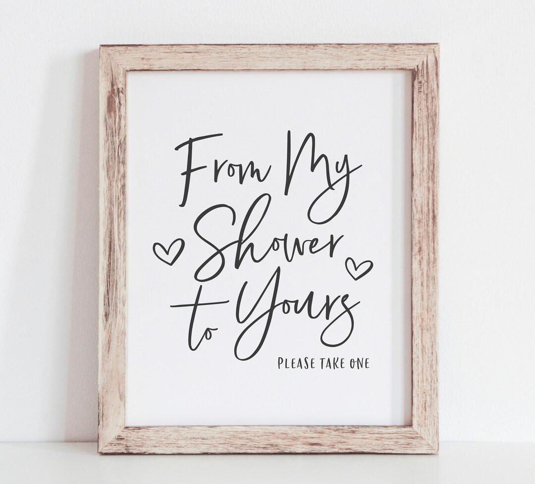 From My Shower to Yours Favor Sign - Soap Favors Sign - Bath Salts ...