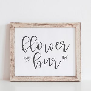 Flower Bar Sign - Bridal Shower Bouquet Bar Printable - Make Your Own Bouquet Sign - Bouquet Station Sign - Flower Bouquet Favors Sign
