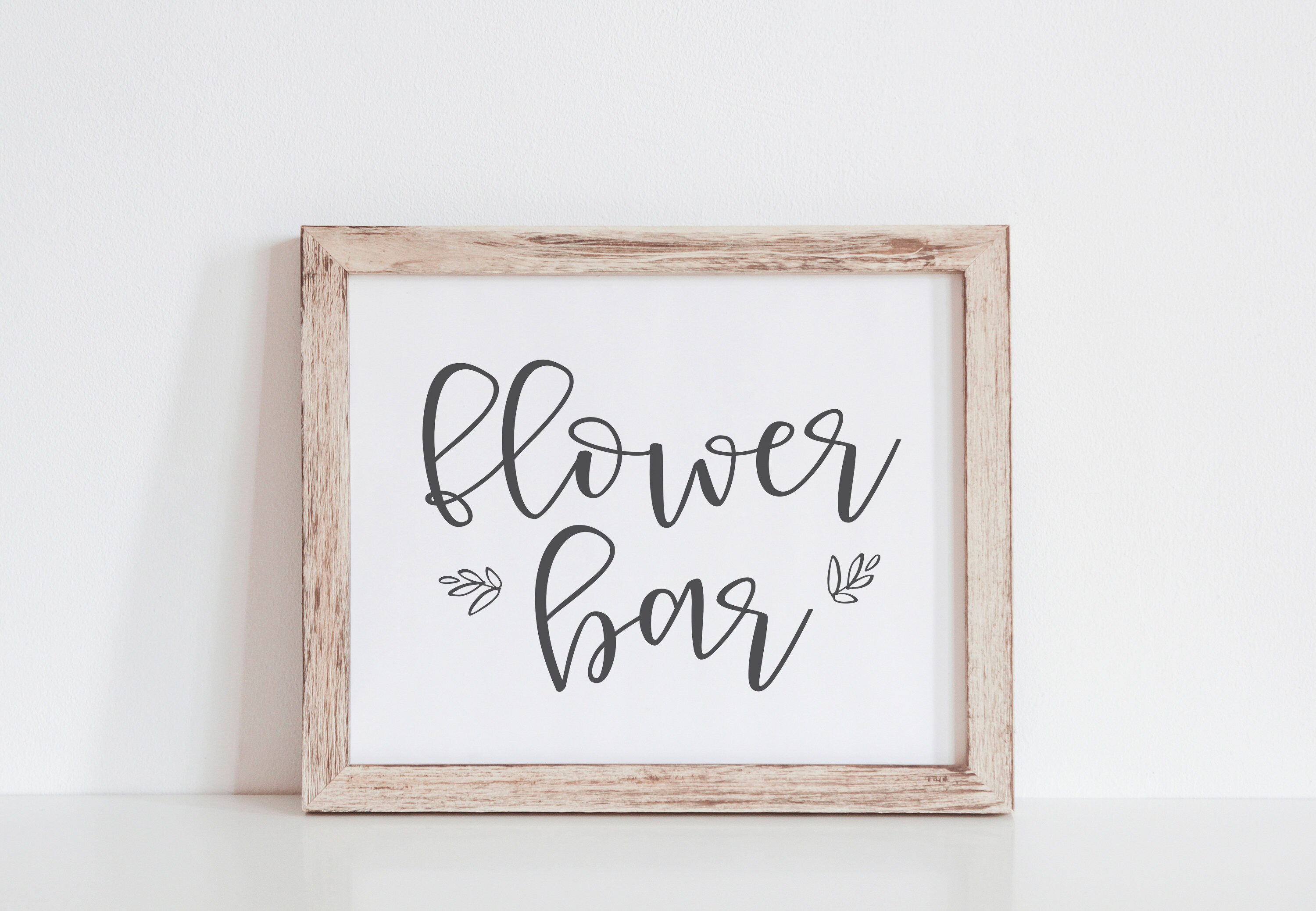Flower Bar Sign Bridal Shower Bouquet Bar Printable Make Etsy