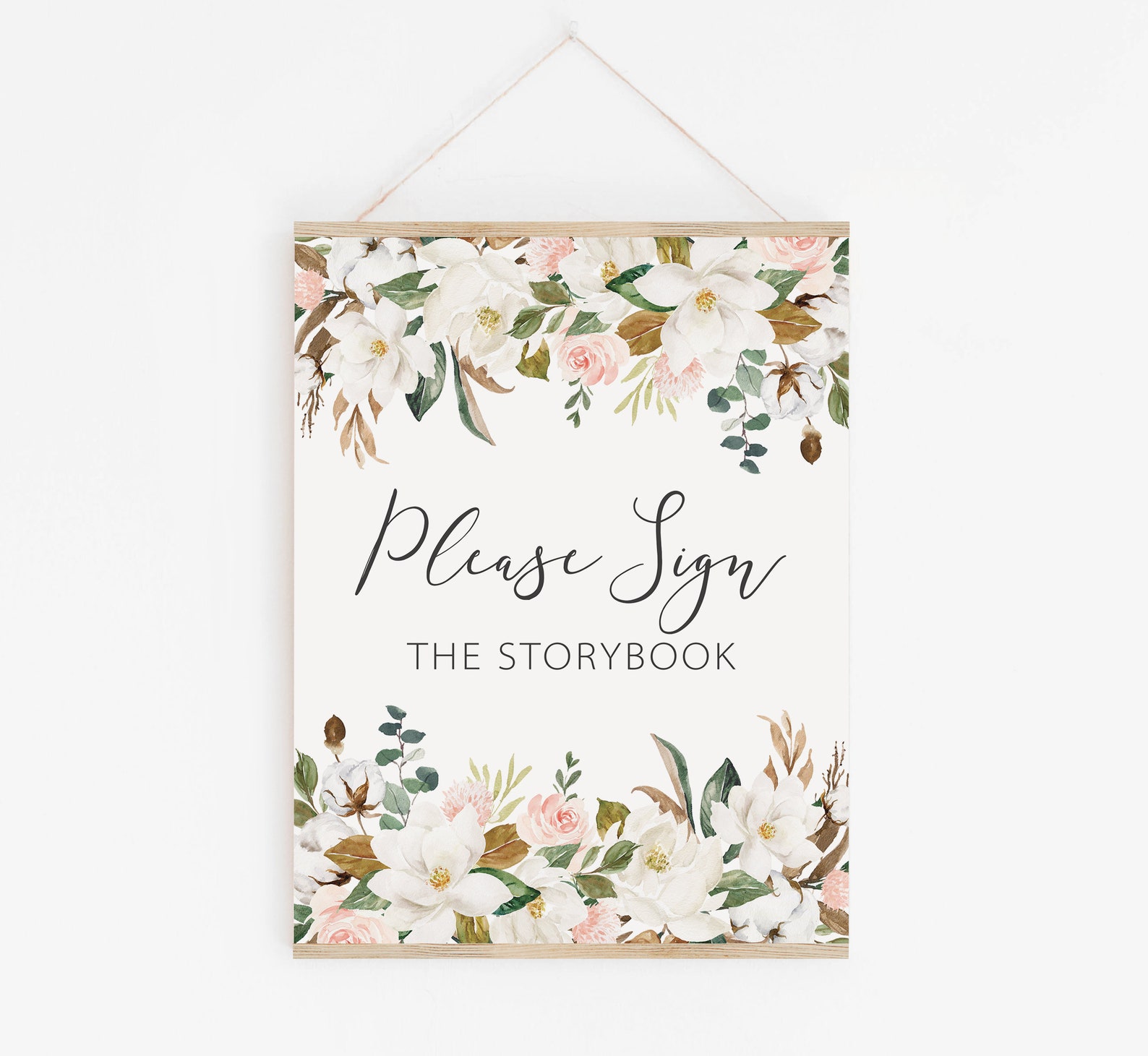 Storybook Baby Shower Guest Book Sign - Please Sign the Storybook ...