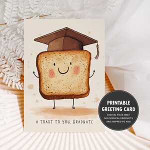 carte de fin d'études | Un toast au diplômé | Carte de voeux imprimable Happy Graduation | Félicitations diplômé | Cadeau pour l'obtention du diplôme d'études secondaires