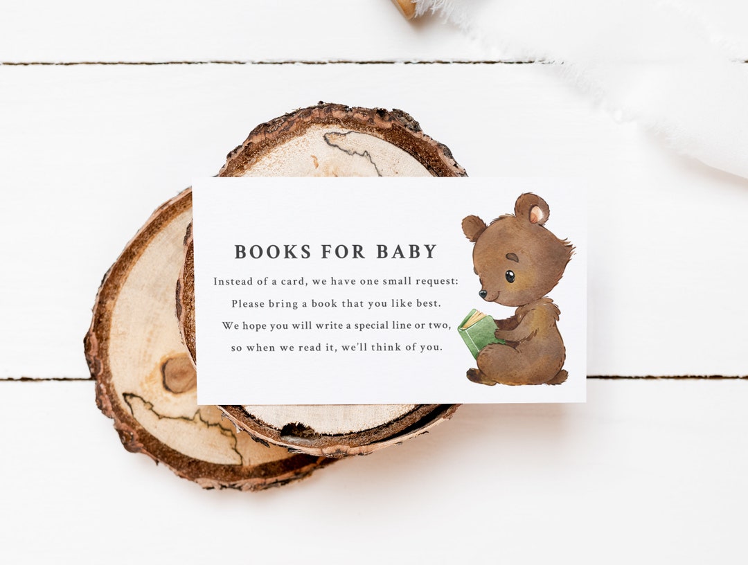 Bear Books for Baby Inserts Printable Baby's Library Book Request Bring