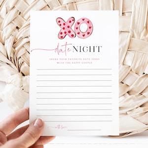 Verabredung Nacht Ideen Karte - Valentinstag Hochzeit Dusche - 13x18 druckbare Karte - Datum Vorschläge Karte - Datum Ideen Spiel - Duschen mit Liebe - xoxo