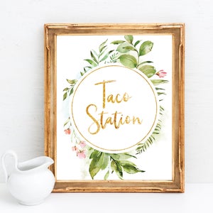 Taco Bar Sign - Taco Station Sign - Make Your Own Taco Sign - Taco Bar Wedding - Taco Bout Love Party - Taco Bout a Party - Taco Party Sign