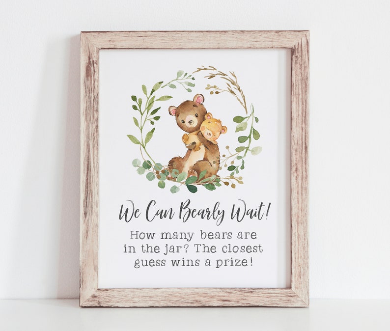 we can bearly wait baby shower game
