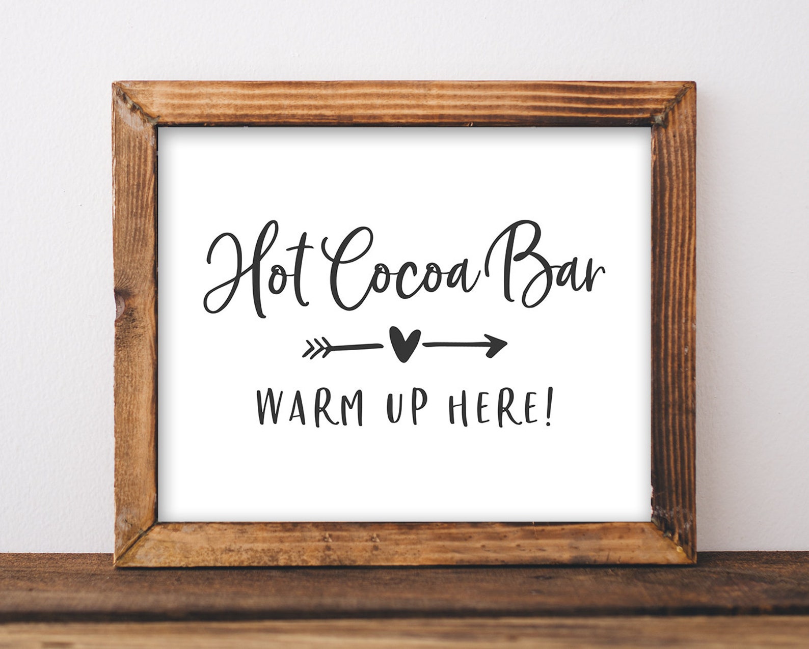 Hot Cocoa Bar Sign Hot Cocoa Bar Printable Warm up Here Etsy