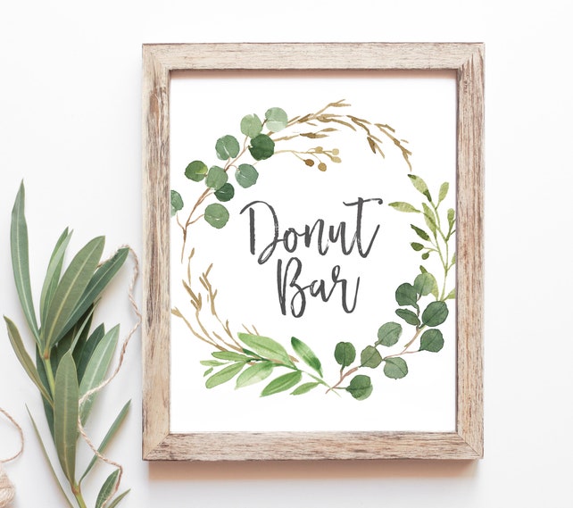 Donut Bar Sign Donuts Sign Donut Brunch Party Baby Shower