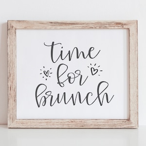Time for Brunch Sign - Brunch Party Decor - Bridal Brunch Decorations - Brunch Table Sign - Brunch for Baby Printable - Brunch Shower Decor