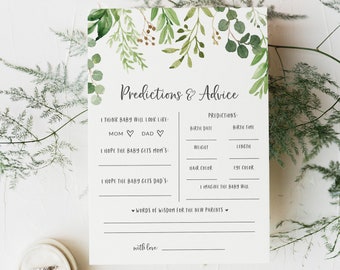 Details about / SUCCULENTS Prediction and Advice Cards GENDER NEUTRAL Baby Sho... Pack of 25