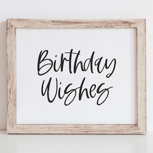 Letrero con deseos de cumpleaños - Letrero para libro de visitas de fiesta de cumpleaños - Firma en el libro de visitas - Decoraciones para fiestas de cumpleaños - Letreros para fiestas de cumpleaños de adultos