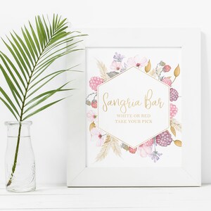 Sangria Bar Sign - Bridal Brunch Sign - Berry Bridal Shower - Brunch For Baby - Sangria Bar Printable - Brunch Shower Decor - Spring Shower