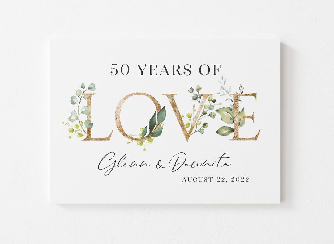 50th Wedding Anniversary Celebration Printable Welcome Sign ...