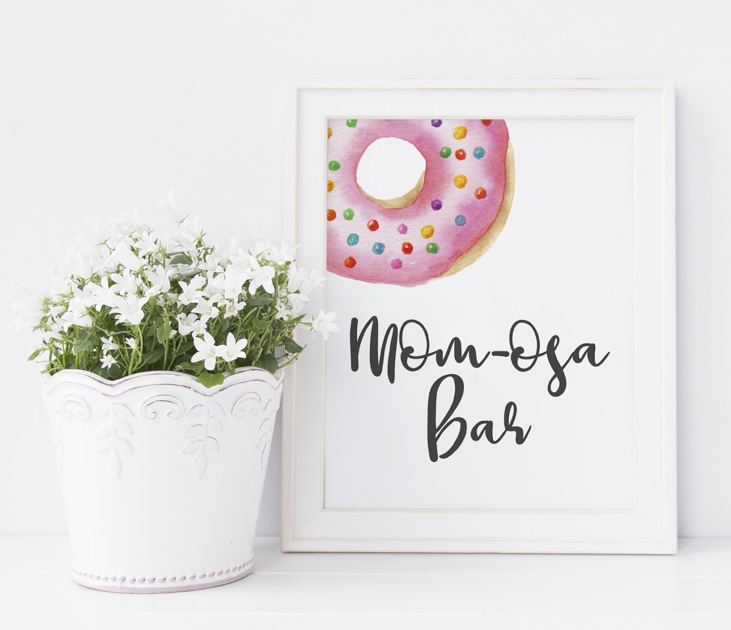 Donut Baby Shower Signs Mom-osa Bar Signs Donut | Etsy