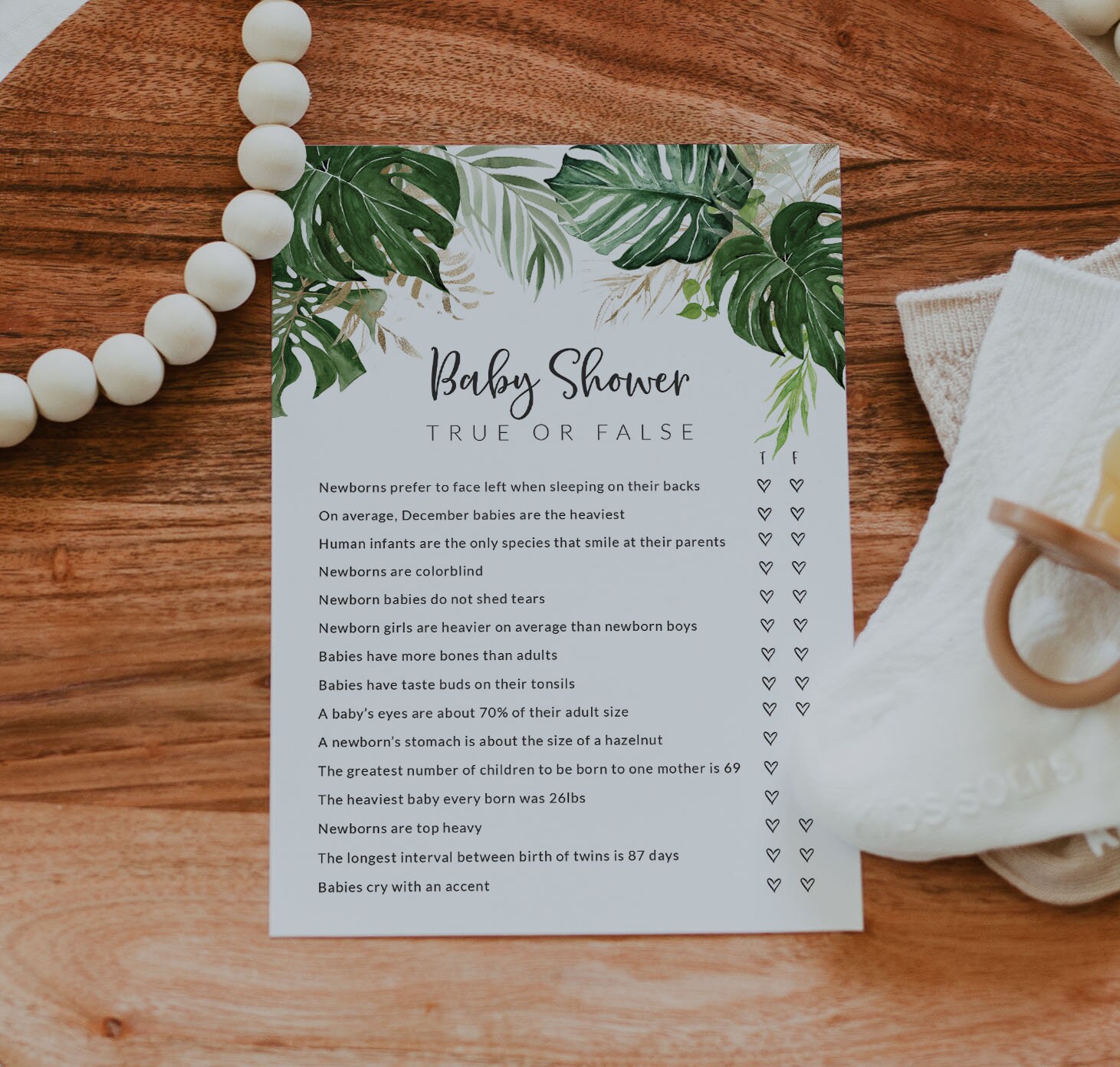 Tropical Baby Shower Game Package Set of 12 Printable Games Etsy