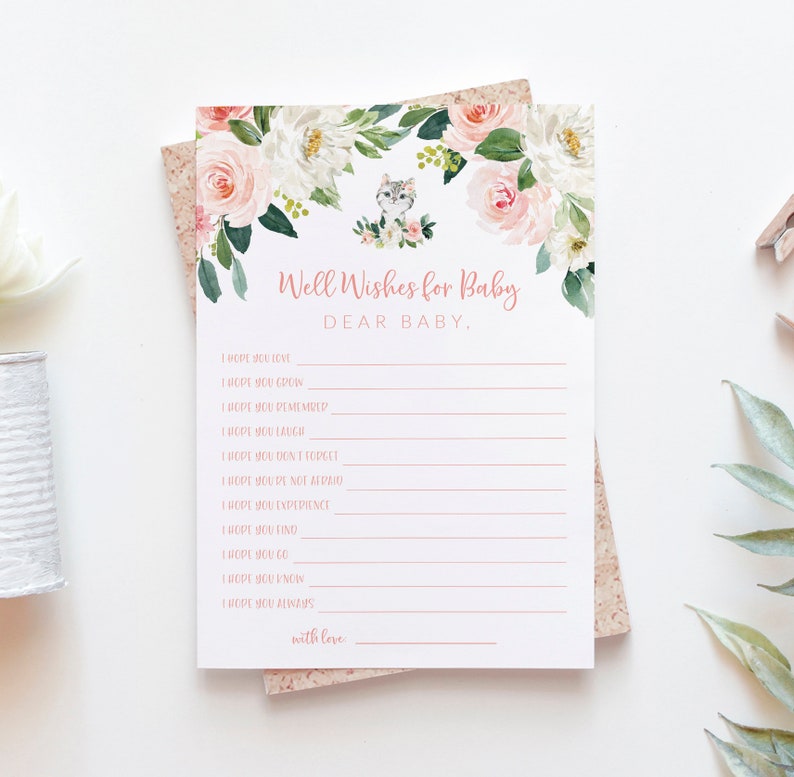 Cat Themed Baby Shower Activity Bundle Girl Baby Shower Game Etsy