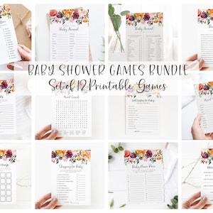 Fall Baby Shower Games Bundle - Set of 12 Printable Baby Shower Games - Autumn Baby Shower Game Package - A Little Pumpkin is on the Way